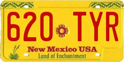 NM license plate 620TYR