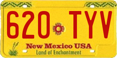 NM license plate 620TYV