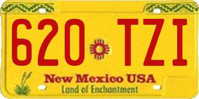 NM license plate 620TZI