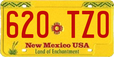 NM license plate 620TZO