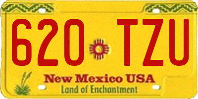 NM license plate 620TZU