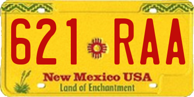 NM license plate 621RAA