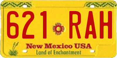 NM license plate 621RAH