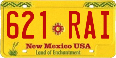 NM license plate 621RAI