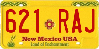 NM license plate 621RAJ