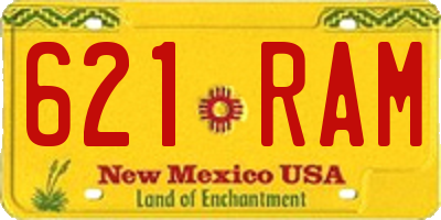 NM license plate 621RAM