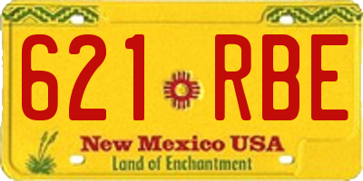 NM license plate 621RBE