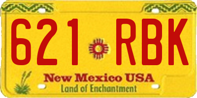 NM license plate 621RBK