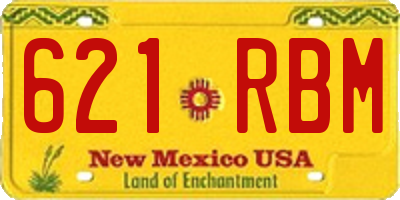 NM license plate 621RBM