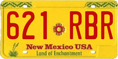 NM license plate 621RBR