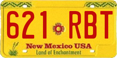 NM license plate 621RBT