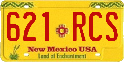 NM license plate 621RCS