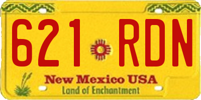 NM license plate 621RDN