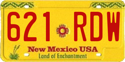 NM license plate 621RDW