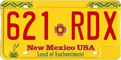 NM license plate 621RDX