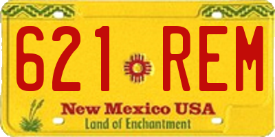 NM license plate 621REM