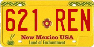 NM license plate 621REN