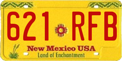 NM license plate 621RFB