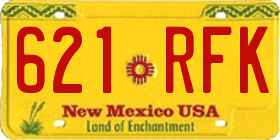 NM license plate 621RFK
