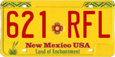 NM license plate 621RFL