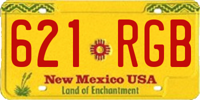 NM license plate 621RGB