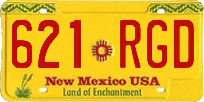 NM license plate 621RGD