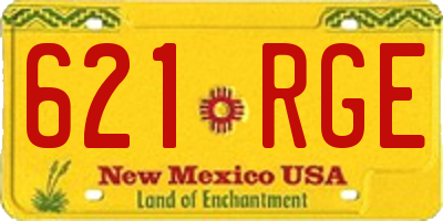 NM license plate 621RGE