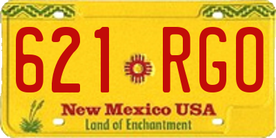 NM license plate 621RGO