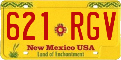 NM license plate 621RGV