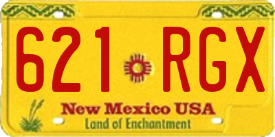 NM license plate 621RGX