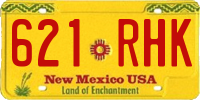 NM license plate 621RHK