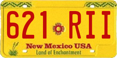 NM license plate 621RII
