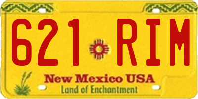 NM license plate 621RIM
