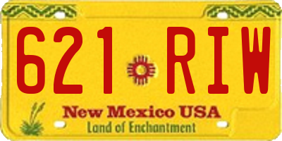 NM license plate 621RIW
