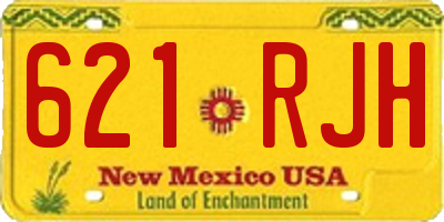 NM license plate 621RJH