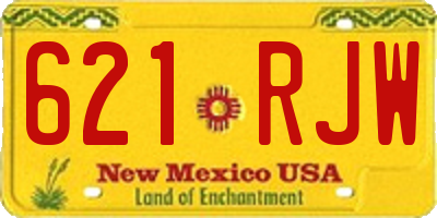 NM license plate 621RJW
