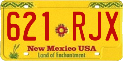 NM license plate 621RJX