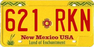 NM license plate 621RKN