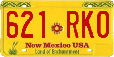 NM license plate 621RKO