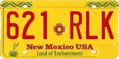 NM license plate 621RLK