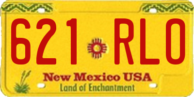 NM license plate 621RLO