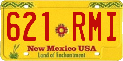 NM license plate 621RMI