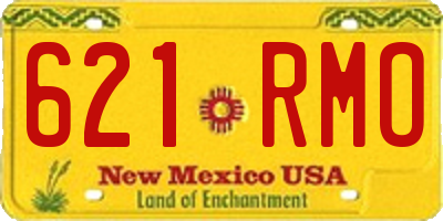 NM license plate 621RMO