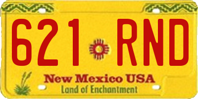 NM license plate 621RND