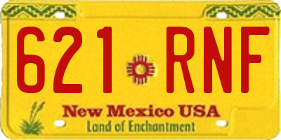 NM license plate 621RNF