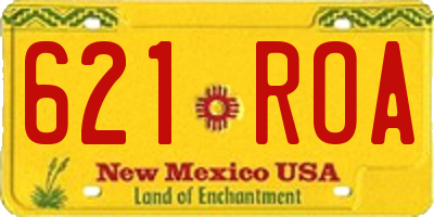 NM license plate 621ROA