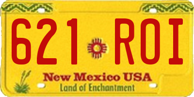 NM license plate 621ROI