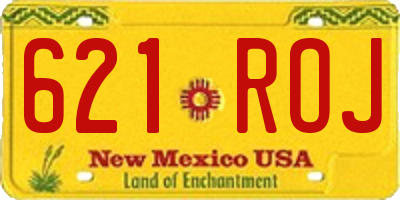 NM license plate 621ROJ