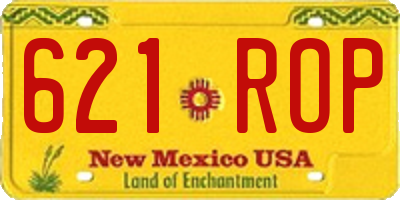 NM license plate 621ROP