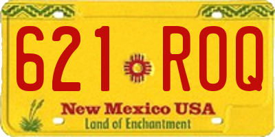 NM license plate 621ROQ